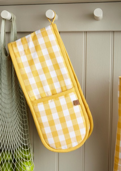 Backofenhandschuh 'Gingham Yellow'