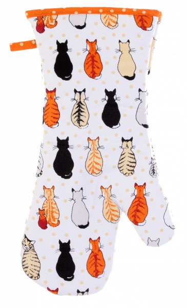 Ofenhandschuh Wartende Katzen