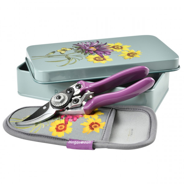 Präsentdose Sommeraster | Gartenschere mit Holster