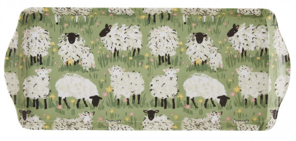 Schmales Serviertablett | Design Flauschige Schafe | Ulster Weavers